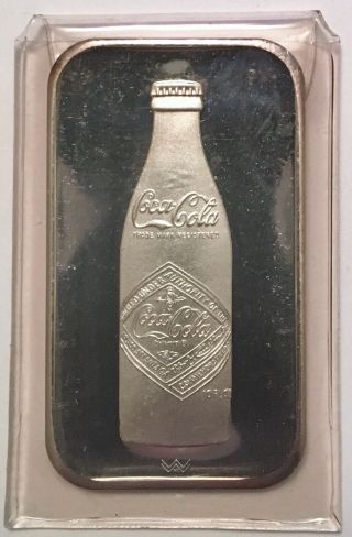 1 oz Silver.  999 Fine Coca Cola 75th Anniversary Nashville First Bottler ' s 2