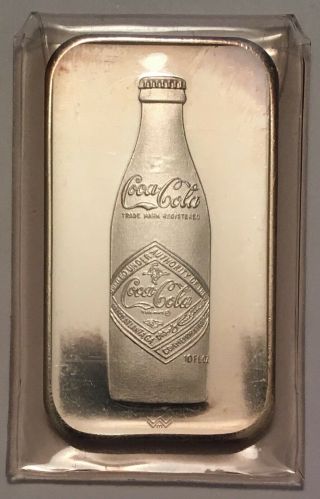 1 oz Silver.  999 Fine Coca Cola 75th Anniversary Nashville First Bottler ' s 3