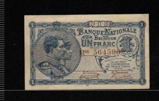 Belgium 1 Franc 1920 Unc
