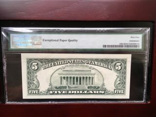 1988 $5 FEDERAL RESERVE NOTE PMG 64 CHOICE UNCIRCULATED EPQ 5