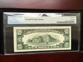 1969 $10 FEDERAL RESERVE NOTE PCGS 58EPQ CHOICE ABOUT UNCIRCULATED 5