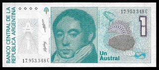 World Paper Money - Argentina 1 Austral Nd 1985 - 89 P323b @ Unc