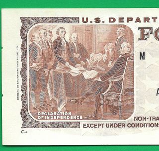 USDA FOOD STAMP COUPON 1975 $1.  00 A08214403P M/C M MONEY COUPON SCRIP 4