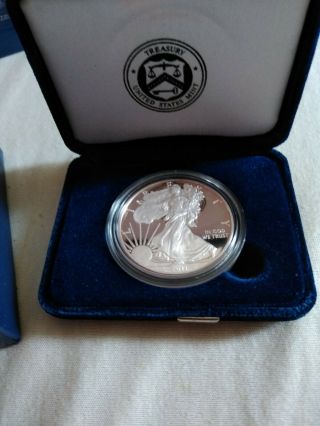 Us 2011 W American Eagle One Ounce Silver Proof Coin W/ Box And