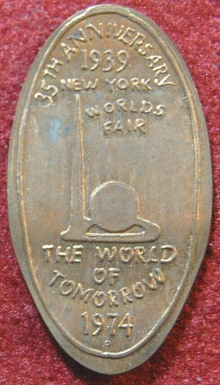 Rog - 90 Vintage Elongated Cent: 35th Anniversary 1939 York Worlds Fair (1974)