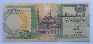 Egypt - 20 Pounds - 1986 - Signature Salah Hamed - S/n 0027666 - Pick 52b,  Unc.