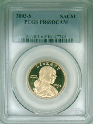 2003 - S Pcgs Pr69dcam Proof Sacagawea Gold Dollar