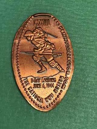 National Wwii Museum D - Day Landing Pressed Elongated Penny