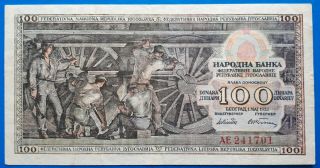 Yugoslavia; 100 Dinara 1953,  Vf/vf,