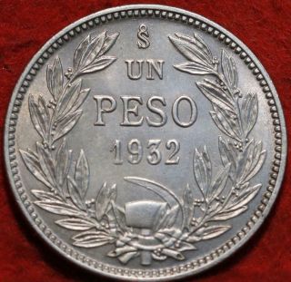 1932 Chile 1 Peso Clad Foreign Coin 2