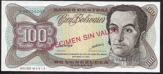 Venezuela - Specimen - 100 Bolivares - 1998 - Bolivar - Gem Unc
