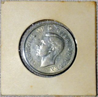 1939 United Kingdom Great Britain George Vi Silver Two Shillings Coin