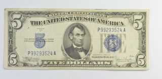 Crisp - 1934 - C $5.  00 Silver Certificate Us Note - Historic Silver On Demand 258