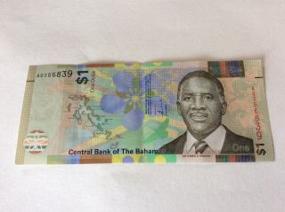 Bahamas P77 2017 $1 One Dollar Bill Design Circulated Banknote