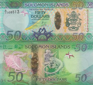 Solomon Island 50 Dollars (2013) - Flora And Fauna/p35 Unc