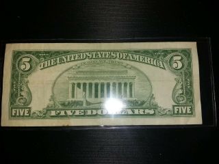 Series 1963 Red Seal United States $5 Five Dollar Bill 5