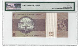 P - 192c 1974 5 Cruzeiros,  Brazil,  Banco Central,  PMG 66EPQ GEM, 2