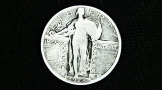 1928 - P Standing Liberty Quarter - 90 Silver,  Average Circulation,  Old Us Coins