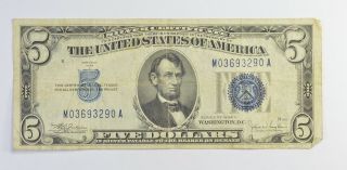 Crisp - 1934 - C $5.  00 Silver Certificate Us Note - Historic Silver On Demand 271