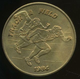 Los Angeles California Olympics SCRTD transit token 1984 (Track & Field) - Unc 3