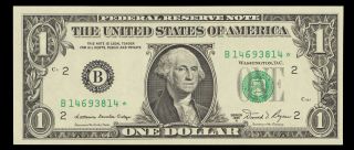1981 - A $1 Federal Reserve Star Note - Fr 1912 - B York