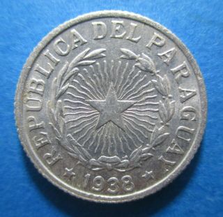Paraguay 2 Pesos 1938 Km 17 1028