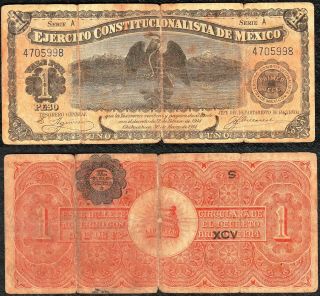 Mexico 1 Peso 1914 - Good - Pick S523a