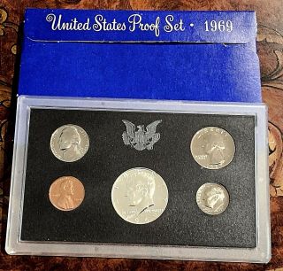 1969 United States Proof 5 Coin Set,  Brilliant,  Uncirculated