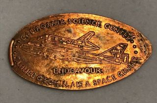 California Science Center Endeavor Space Shuttle Pressed Elongated Penny