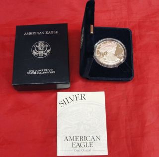 2001 - W Silver American Eagle Silver $1 One Dollar One Ounce Proof Bullion W/box