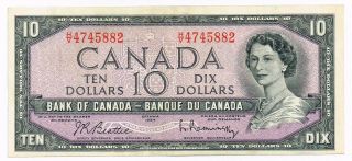 1954 (1961 - 71) Canada 10 Dollars Note - P79b