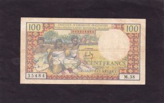 Madagascar 100 Francs/20 Ariary 1966 P - 57a F