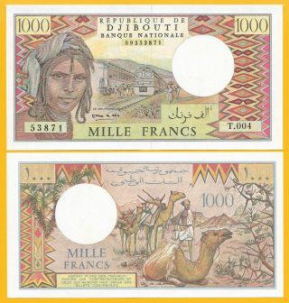 Djibouti 1000 Francs P - 37e 1991 Unc Banknote