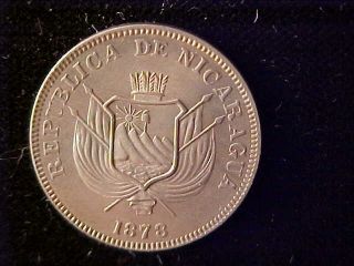 Nicaragua One Centavo 1878 Bu