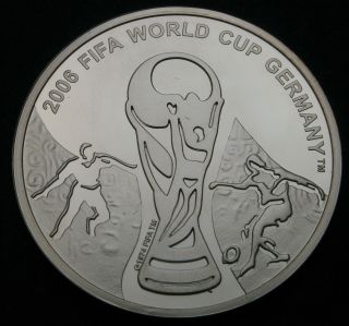 Georgia 1 Lari 2004 Proof - Silver - 2006 World Cup Germany - 3231