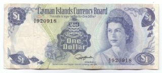 Cayman Islands 1 Dollar 1974,  P - 5