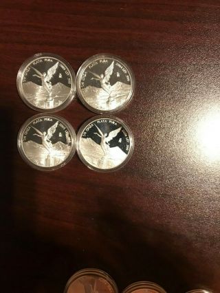 2003,  2004,  2005,  2006 Mo Mexico 1/4 oz Silver Libertad Proof Coins - 4 in total 2