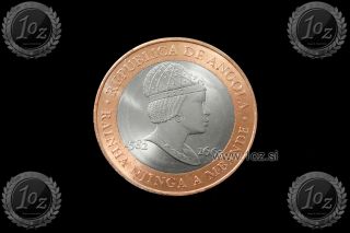 Angola 20 Kwanzas 2014 (rainha Njinga) Commem.  Bi - Metallic Coin (km 111) Aunc