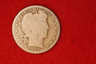 1907 - O Barber Half Dollar In About Good Ag,  Uncertified