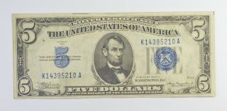 Crisp - 1934 - A $5.  00 Silver Certificate Us Note - Historic Silver On Demand 267
