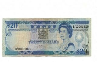 Bank Of Fiji 20 Dollars 1987 Vf