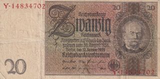 Germany 20 Reichsmark 1929 (b418)