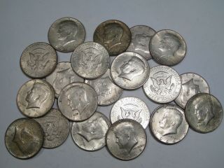 $10 Face (roll - 20 Coins) Silver Us 1964 Jfk Kennedy Half Dollars.  23
