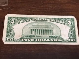 1934 D $5 DOLLAR BILL OLD US PAPER MONEY CURRENCY BLUE SEAL NOTE 4