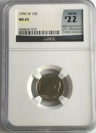 1996 W Roosevelt Dime Ngc Ms65 22 Of 100 Greatest Us Modern Coins 2nd Ed 10c
