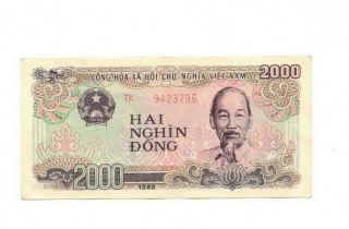 Bank Of Vietnam 2000 Dong 1988 Vf