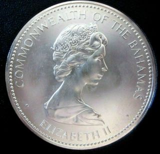 1973 The Bahamas Ten ($10) Dollar Silver Independence Day Commemorative Coin