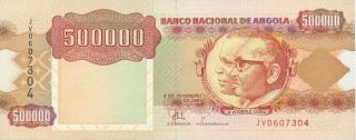Banco Nacional De Angola Angola 500000 Kwanzas 1991 Gem U
