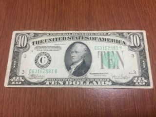 Series 1934 C,  $10 Federal Reserve Note Philadelphia Circulated