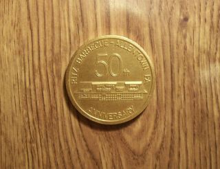 Ritz Barecue,  Allentown Pa.  50th.  Anniversary 1927 - 1977 Medal (219}